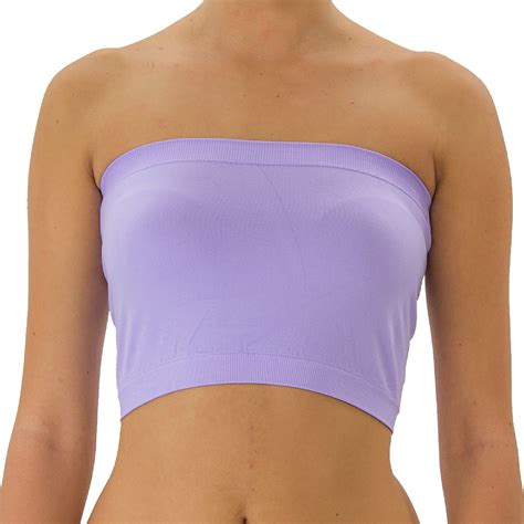 Td Collections Womens Basic Stretch Layer Seamless Tube Bra Bandeau Top