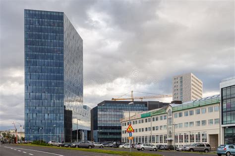 Modern Buildings In Capital City Reykjavik Iceland Editorial