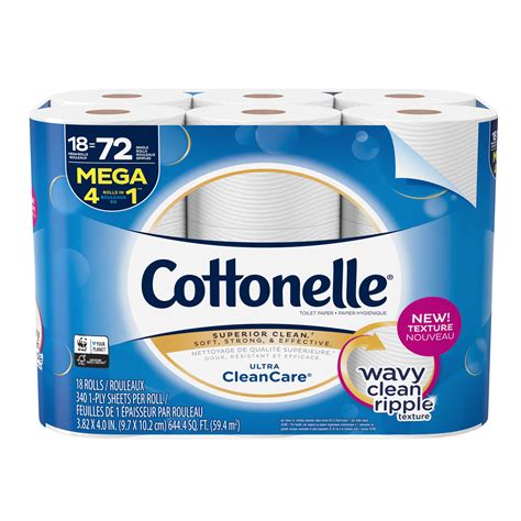Cottonelle Ultra Cleancare Toilet Paper Strong Bath Tissue Septic