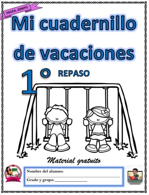 Cuadernillo De Vacaciones Primer Grado Repaso Material Educativo Primaria