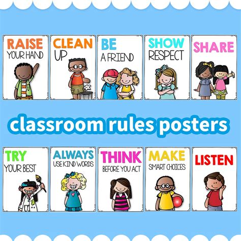 classroom rules flashcards