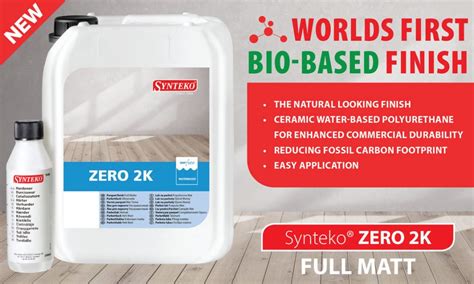 Synteko Nova Best Zero 2k Matt Waterborne Wood Floor Finish Bio Based