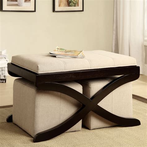 Bringing back the old coffee table into the new upholstered ottoman coffee table is not that hard thing to do because everyone can do it. Furniture of America Rue Upholstered Coffee Table at Lowes.com