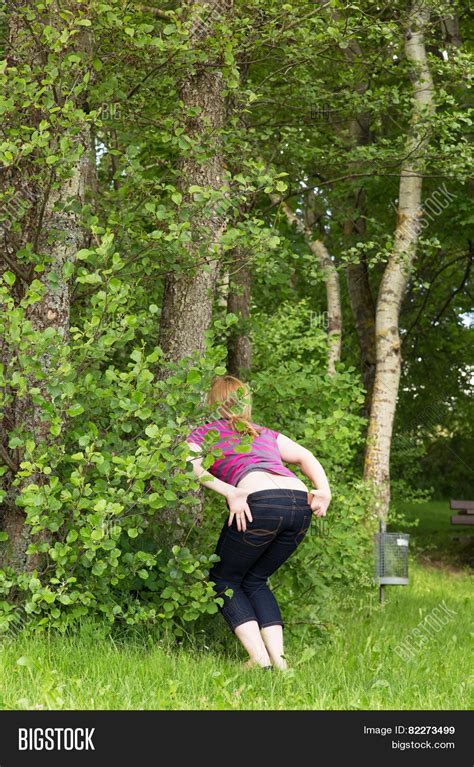 Woman Peeing Nature Image Photo Free Trial Bigstock