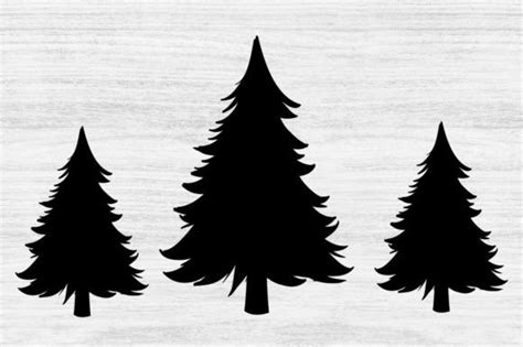 Pine Trees Silhouettes Graphic By Moonlightsvgco Creative Fabrica