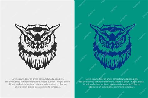 Premium Vector Awesome Angry Owl Head Mascot Logo
