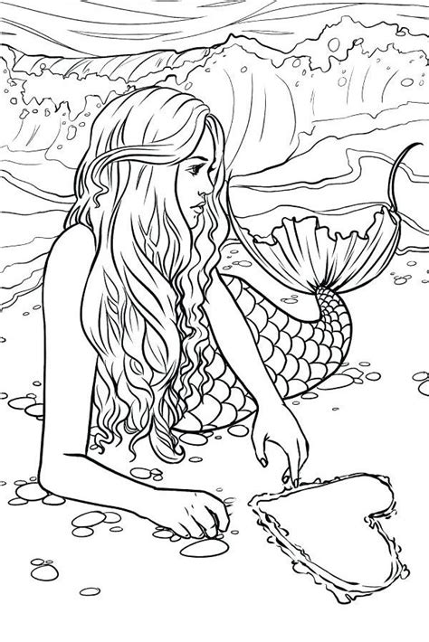 Mermaid Coloring Pages For Adults Best Coloring Pages For Kids
