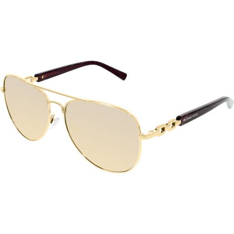michael kors women s fiji mk1003 1003r5 58 gold aviator sunglasses