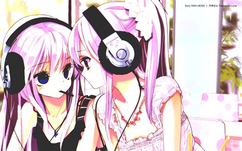 Pink Hair Headphone Anime Girls Wallpapers Wallpaper Cave