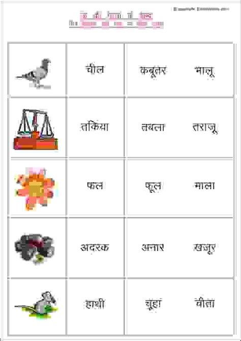 Hindi Matra Activity Sheet With Pictures To Practice Badi U Ki Matra