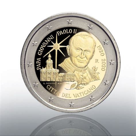 2 Euro Commémorative Vatican 2020 Be Jean Paul Ii Elysées Numismatique