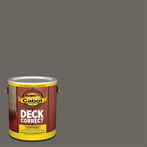 Hoping to get a couple more years out of an old deck? Cabot DeckCorrect Dark Gray Satin Mildew Resistant ...