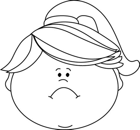 Clipart Sad Face Black And White Clip