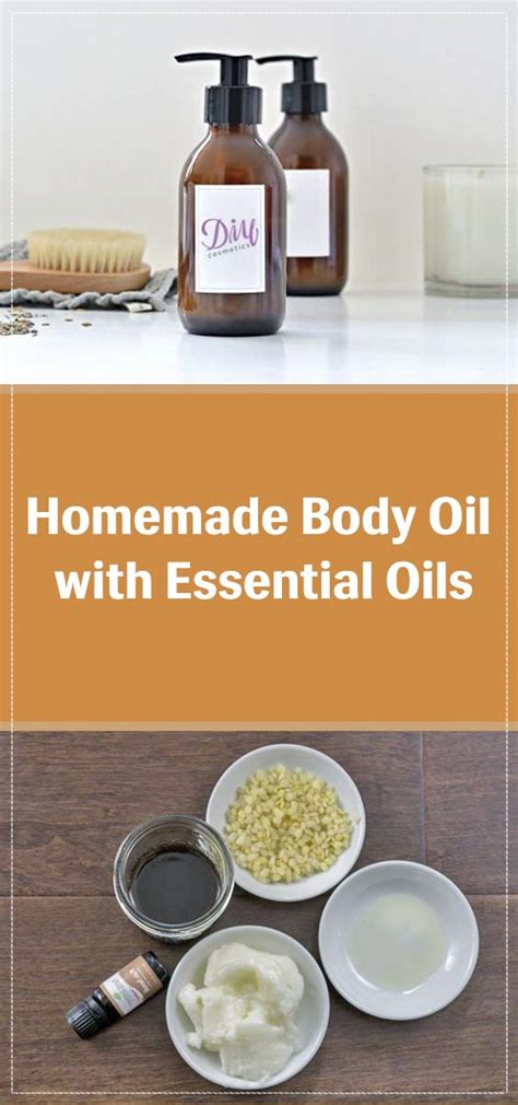 Homemade Body Oil With Essential Oils Revitalising And Nourishing