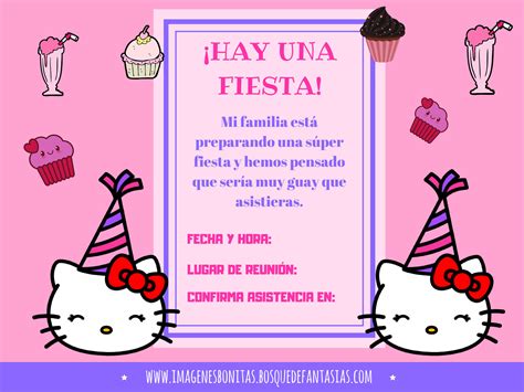 Invitaciones De Hello Kitty Cumpleaños Y Fiestas Infantiles