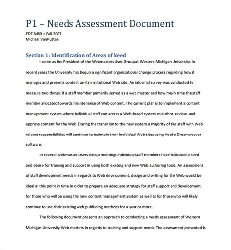 Free 12 Sample Software Assessment Templates In Pdf Ms Word