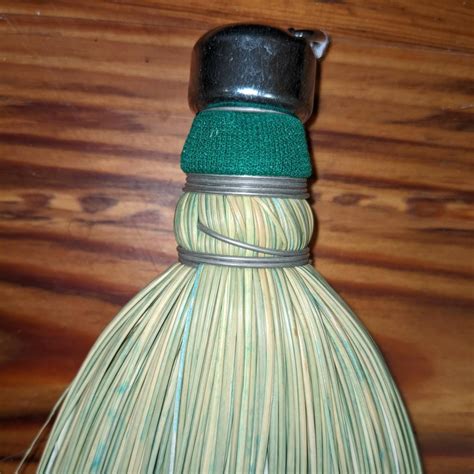 Lehmans Amish Made Whisk Broom Authentic Corn Straw Metal Hanging