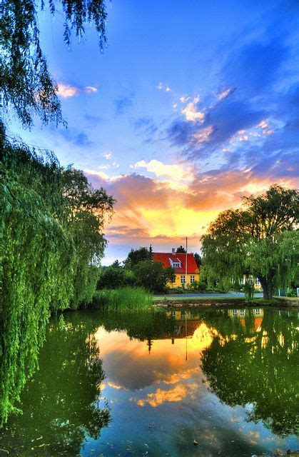 Paysage plein de charme , attribué à i.f. Summer Sunset, Denmark | Beau paysage, Paysage, Paysages ...