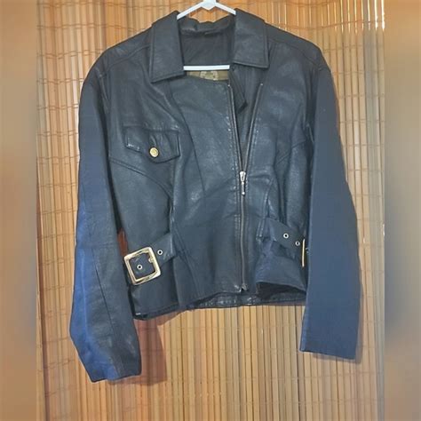 Hyde Park Jackets And Coats Vintage Hyde Park Black Leather Biker