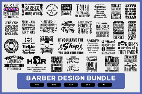 Barber Design Bundle Barber Design Barber Shirts Barber Svg Crella