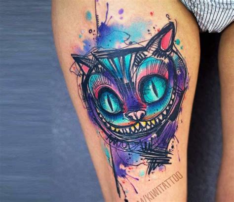 50 Awesome Cheshire Cat Tattoo Designs Ideas