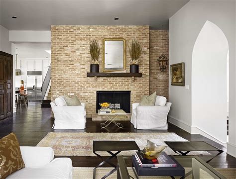 Living Room Exposed Brick Wall Interior Design Extraordinary Living