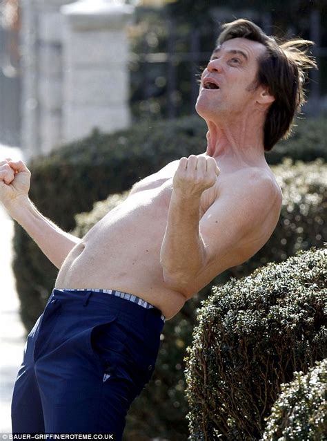 Jim Carrey Strips His Shirt Off On Rock Daily Mail Online