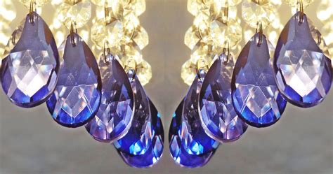 Cobalt Blue Chandelier Drops Glass Crystals Droplets Oval Sun Catcher