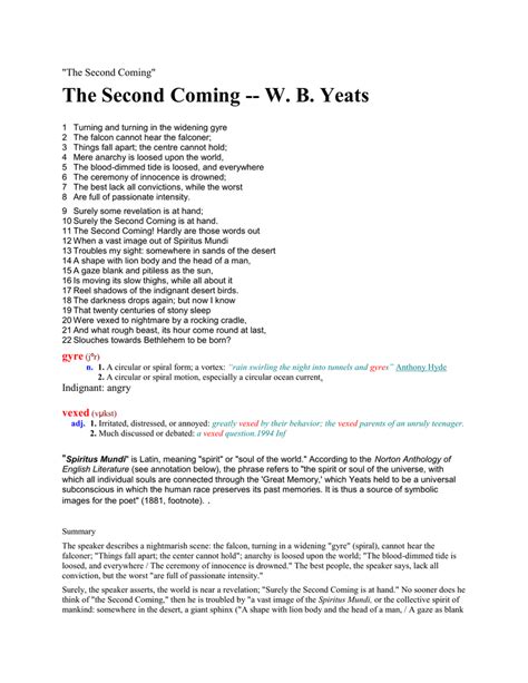 😀 Symbolism In The Second Coming Symbolism In The Poem Second 2019 02 28