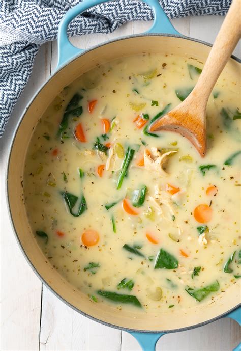 Creamy Lemon Chicken Soup With Spinach Recipe A Spicy Perspective