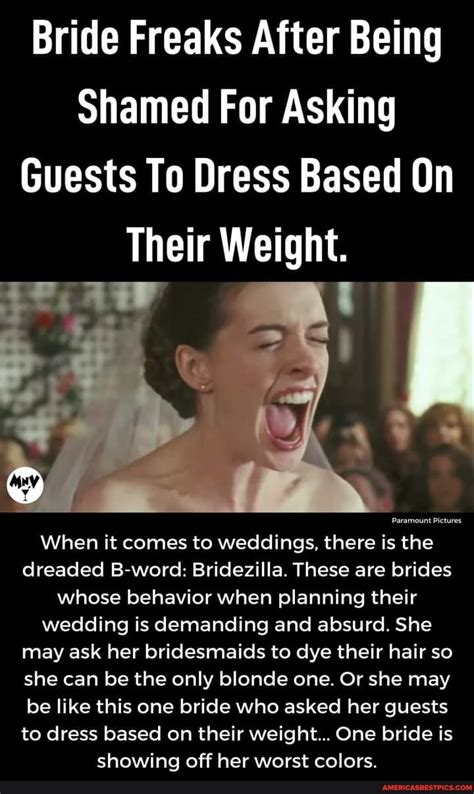 Bride Freaks After Being Shamed For Asking Guests To Dress Based On