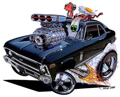 Pin By Vince Crain On Chevy Muscle Car Artwork Cartoon Art Car