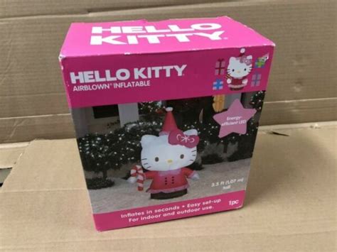 Hello Kitty Led Christmas Airblown Inflatable By Gemmy 87607 42 Inches