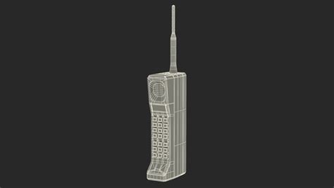 3d модель Винтажный мобильный телефон Motorola Dynatac 8000x