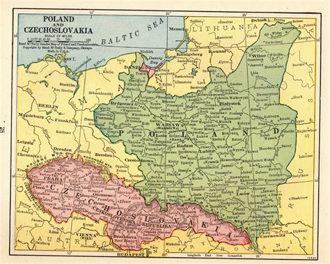 Bestand:kaart slowakije.png wikipedia kaart oost europa landen: 1926 antieke Polen en Tsjecho-Slowakije kaart Vintage ...