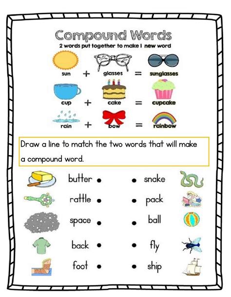 Compound Words Online Worksheet For Grade 1 Live Worksheets