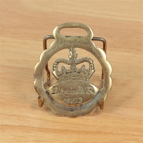 Solid Brass Horse Badge Horse Brass Tack Crown Design Etsy Uk