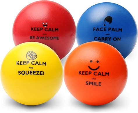 Pure Origins® Keep Calm Funny Motivational Stress Balls Squeeze