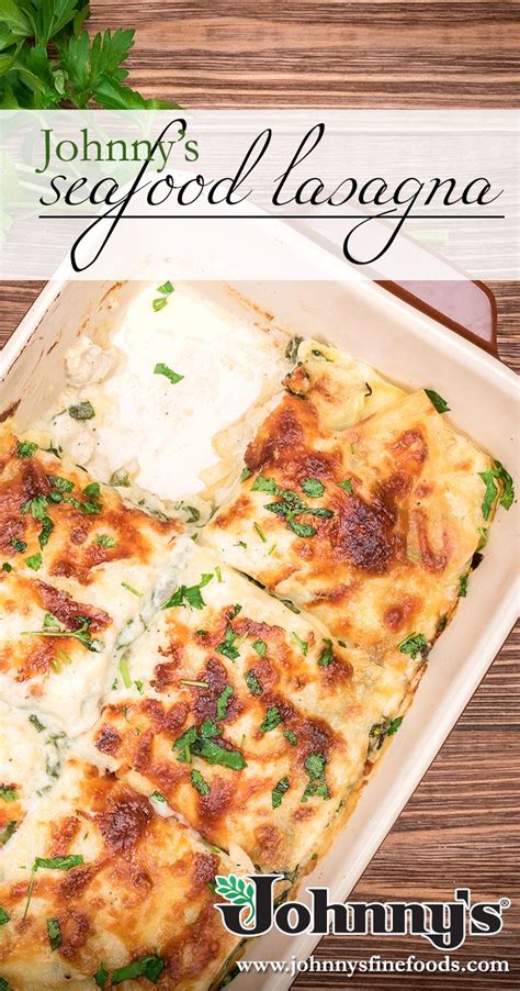 Lump crab meat, lobster meat, hard boiled eggs, mayonnaise, salt and cracked black pepper to taste, parsley, onion, evaporated milk. Johnny's Seafood Lasagna | Seafood lasagna recipe easy ...