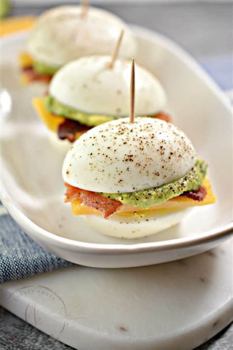 Keto Appetizer Bacon Egg And Cheese Sliders Moscato Mom
