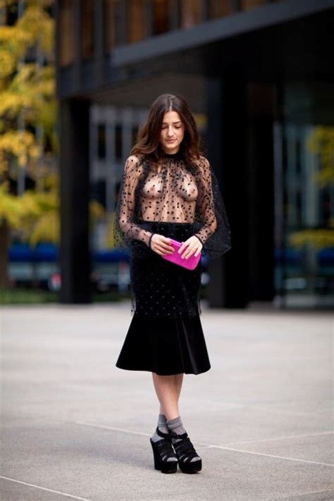 Is The Sheer No Bra Look The New Street Style Fodder Check This Out Fashion New Street