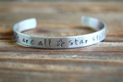 We Are All Star Stuff Bracelet Aluminum Bracelet By Fiberandshine
