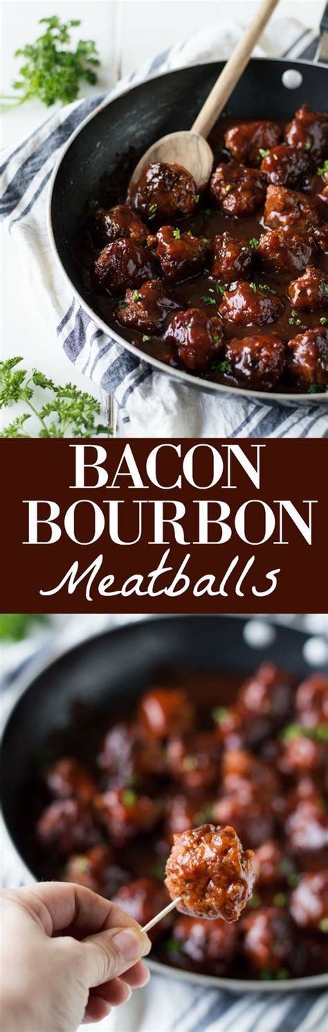 This recipe is so easy! Bacon Bourbon Meatballs! These meatballs are made with ...