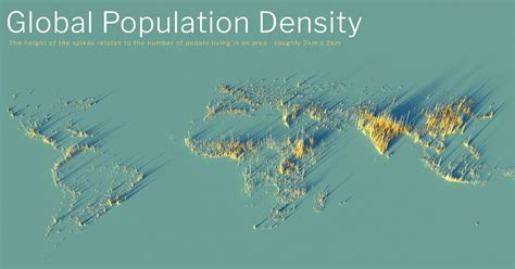 3d Map The World S Largest Population Density Centers