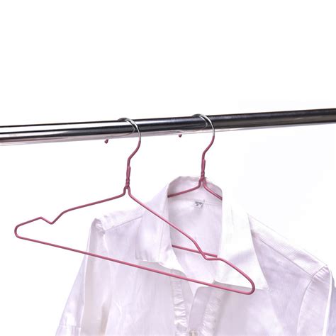 Non Slip Pvc Coated Metal Clothes Hangers Space Saving Wire Coat Hanger