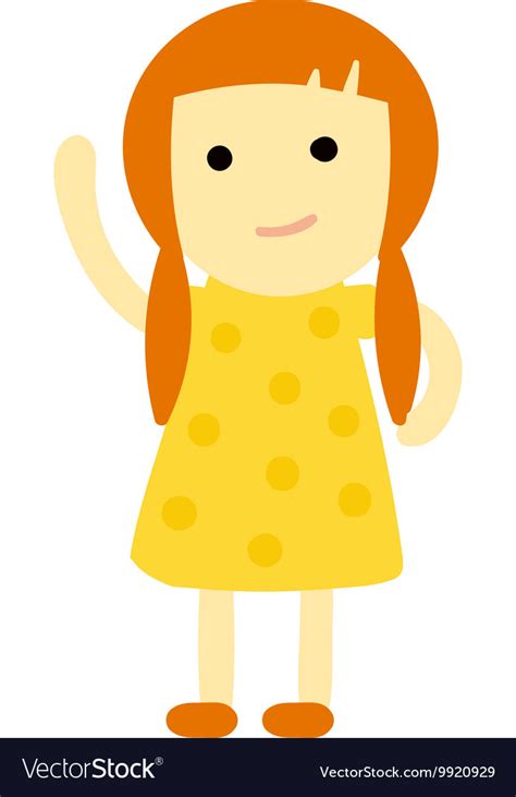 Cute Girl Royalty Free Vector Image Vectorstock