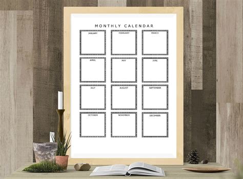 Editable Calendar ǀ Printable Calendar ǀ Instant Download ǀ Blank
