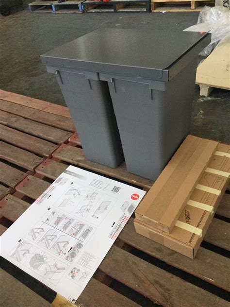 Keep your kitchen waste in order and out of sight. Under Bench Waste Bins, Hailo Euro-Cargo, Dark Grey, Size ...