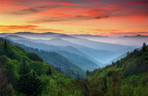 Smoky Mountains Sunrise Great Smoky Mountains National Park