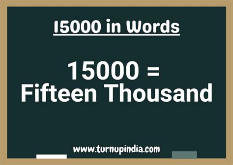 Write 15000 In Words 15000 Spelling In English Turn Up India